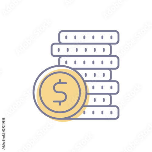 Coins Vector icon