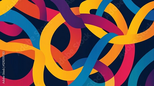Wallpaper Mural Abstract Colorful Swirls Dynamic Intertwined Vibrant Gradient Design Background Modern Artistic Fluid Shapes Creative Illustration Vector Art Digital  Torontodigital.ca