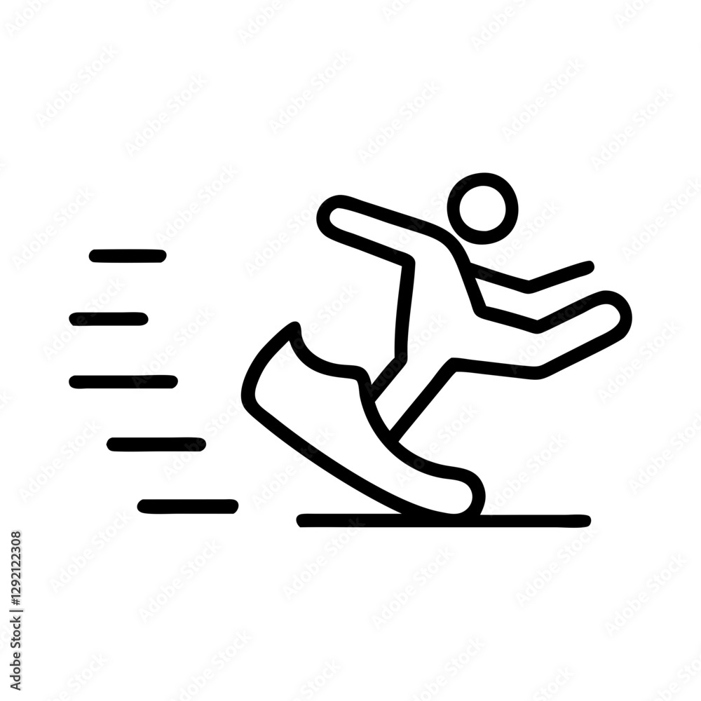 Speed Training icon, dynamic figure running swiftly Speed Training icon, dynamic figure running swiftly