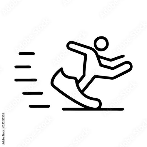 Speed Training icon, dynamic figure running swiftly