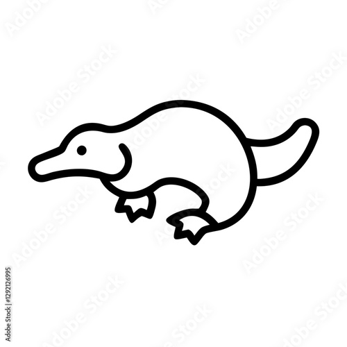 Platypus icon in minimalist style photo