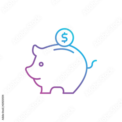 Piggybank Vector icon