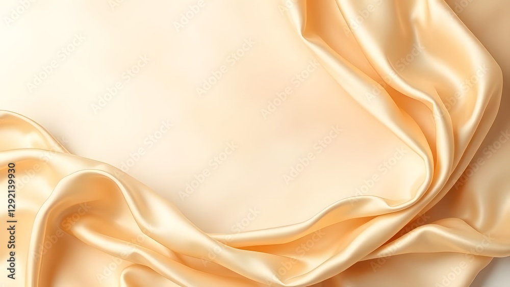 Fototapeta premium Ethereal Elegance Modern Abstract Art in Soft Feminine Tones on Silk Fabric Drapery