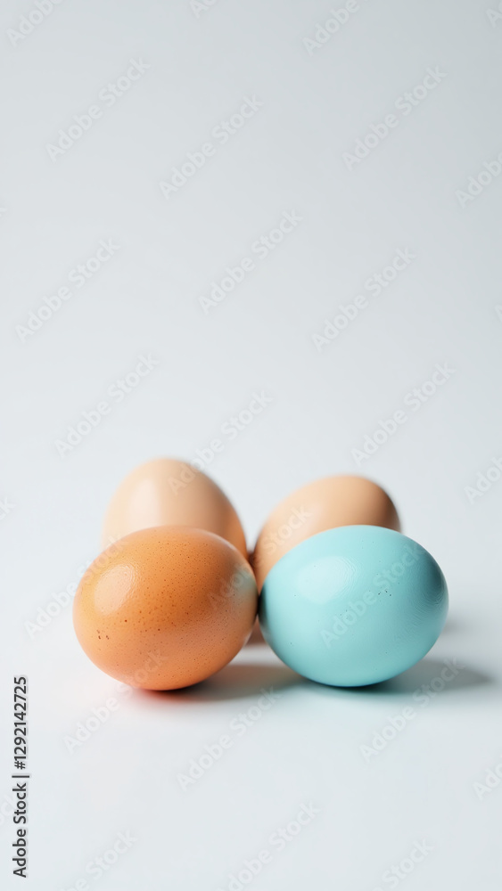 easter eggs sit alone clean white background table easter eggs sit alone clean white background table
