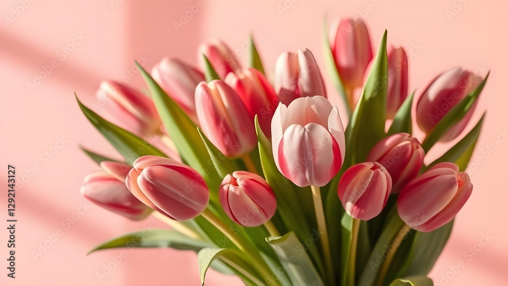 Soft Light Cinematic Tulip Bouquet in Peach and Pink Gradient Soft Light Cinematic Tulip Bouquet in Peach and Pink Gradient