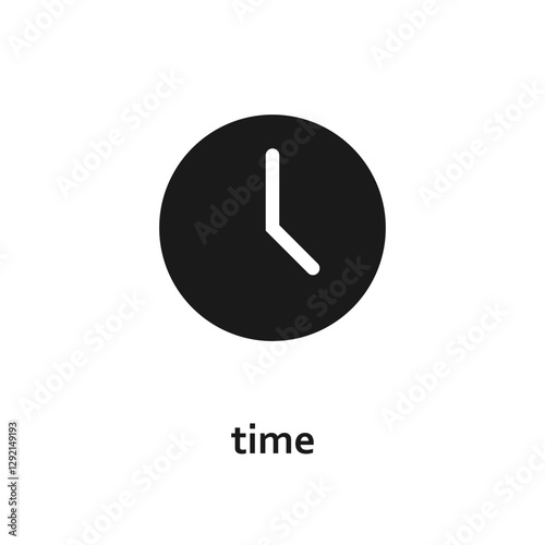 Time icon. Clock, watch vector icon