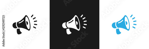 Megaphone graphic icon. Megaphone sign isolated on white background. Vector illustration