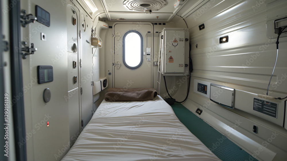 A decontamination chamber equipped with radiation shielding, highlighting the importance of nuclear safety measures in high-risk areas. A decontamination chamber equipped with radiation shielding, highlighting the importance of nuclear safety measures in high-risk areas.