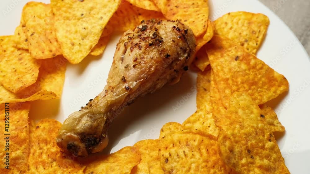 fried chicken legs and nachos fried chicken legs and nachos