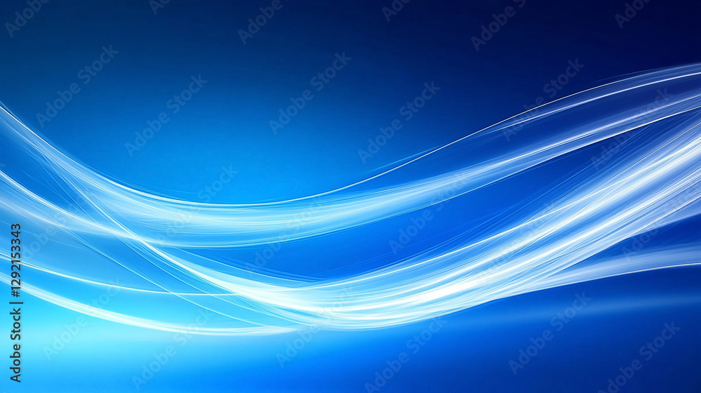 Abstract blue background with flowing light waves creating a serene and calming atmosphere Abstract blue background with flowing light waves creating a serene and calming atmosphere