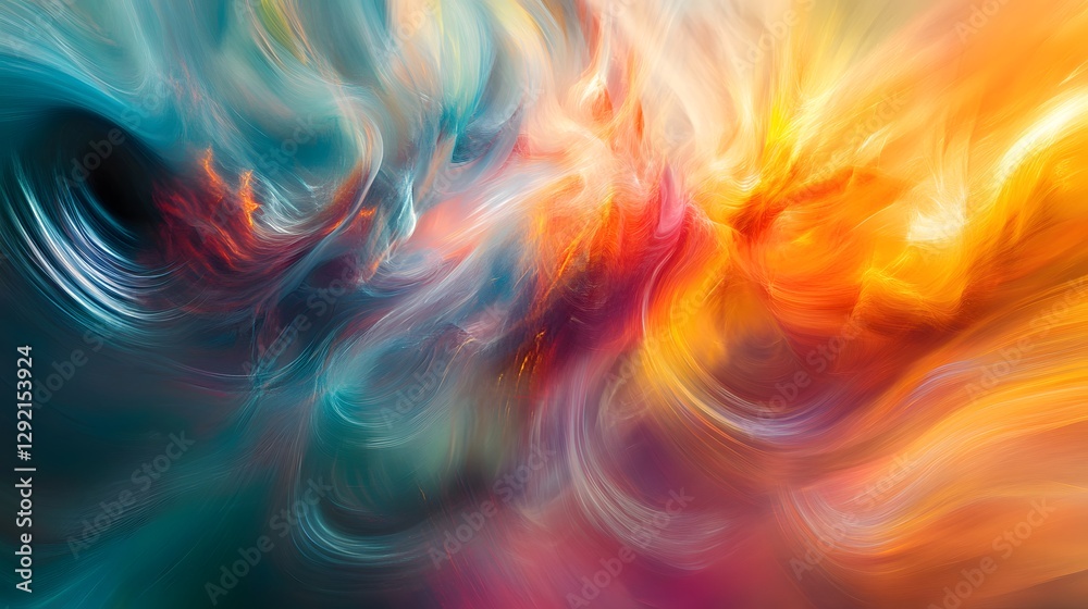 Fototapeta premium Abstract fields of moving flux elements and energy