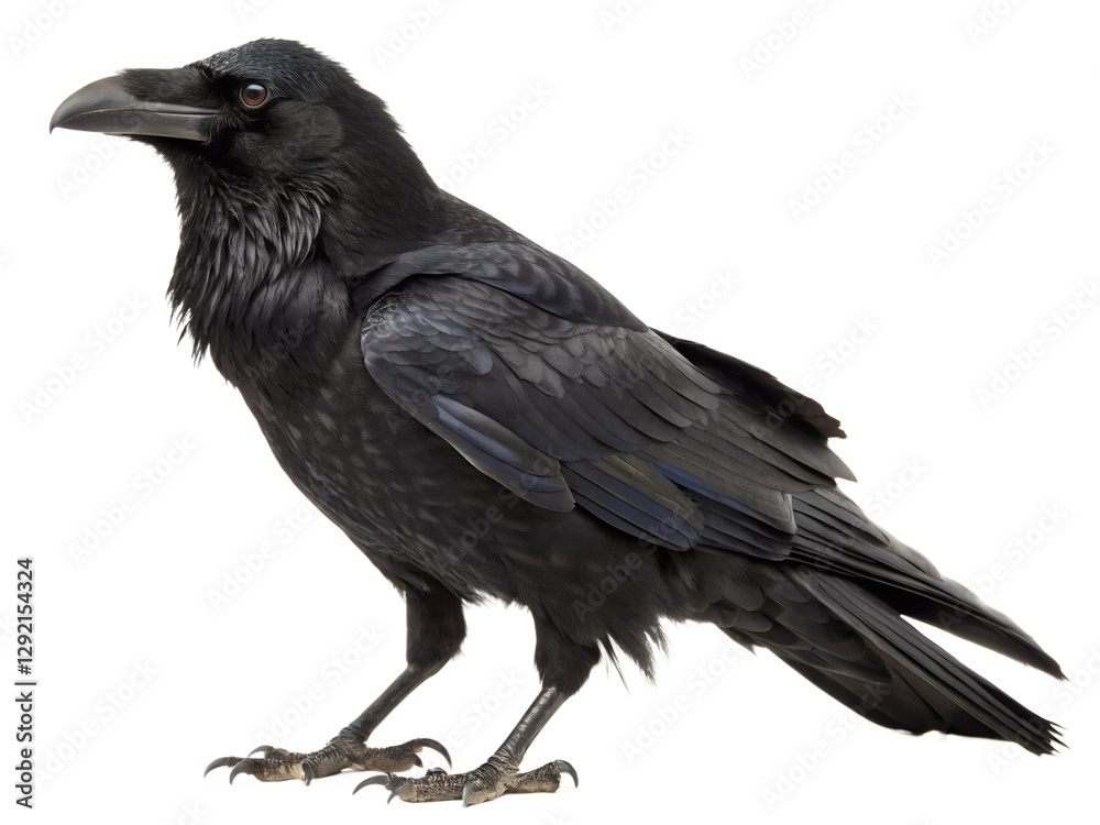 Obraz premium crow on white background