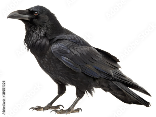 crow on white background