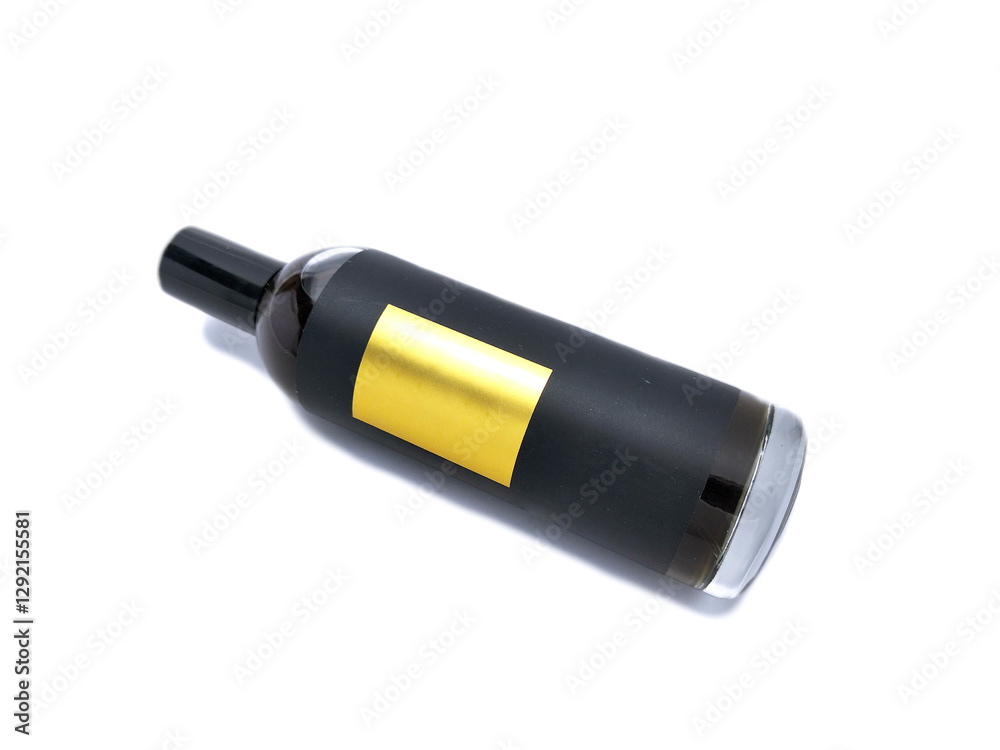 Fototapeta premium blank black glass perfume bottle