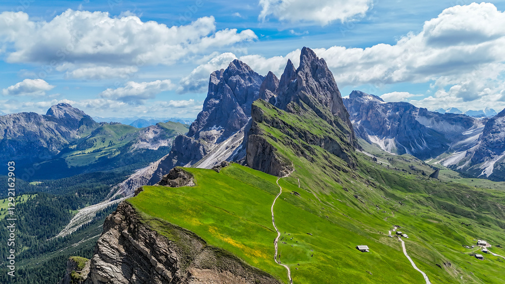 custom made wallpaper toronto digitalWonderful landscape of the Dolomites Alps. Odle mountain range, Seceda peak in Dolomites, Italy.
