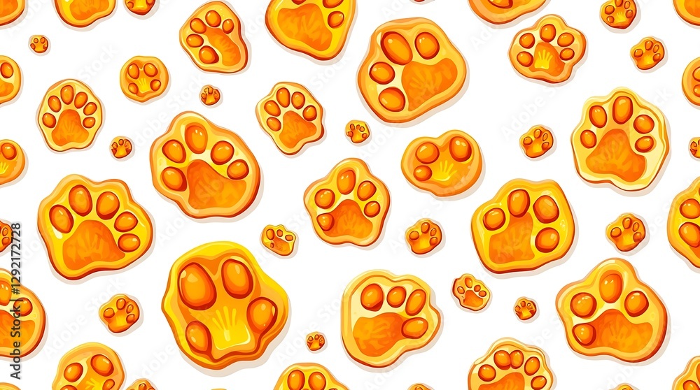 Paw Print Pattern: A whimsical and playful pattern composed of multiple paw prints, exuding a joyful and lively ambiance Paw Print Pattern: A whimsical and playful pattern composed of multiple paw prints, exuding a joyful and lively ambiance