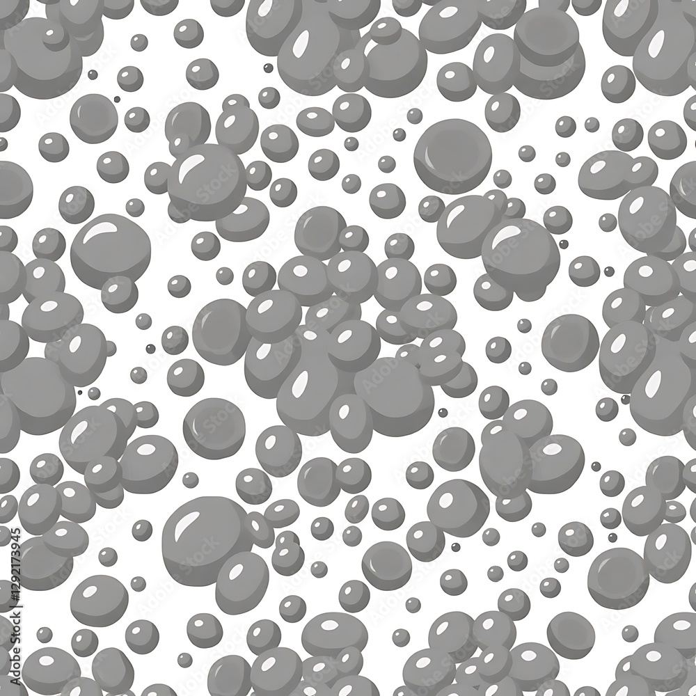 Fototapeta premium Abstract Gray Droplets: A mesmerizing pattern of smooth, gray droplets cascading across a surface, creating a captivating visual texture.