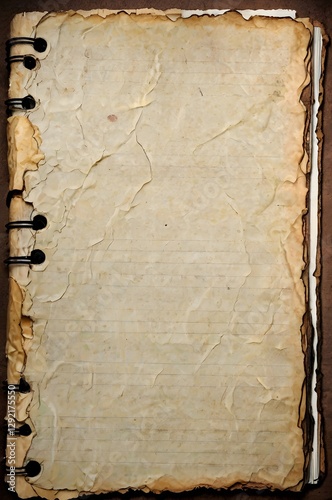 old paper sheet texture. Worn, old and aged.