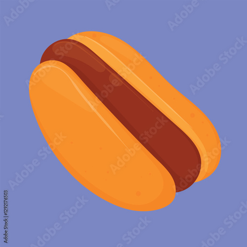 Hotdog vector illustration. hotdog junk food icon vector. food hotdog sausage vector