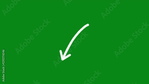 Green screen arrow. A set of arrows pointing in various directions. Chroma key. 4K. Seamless loop. Perfect for video editing projects requiring direction or navigation elements.