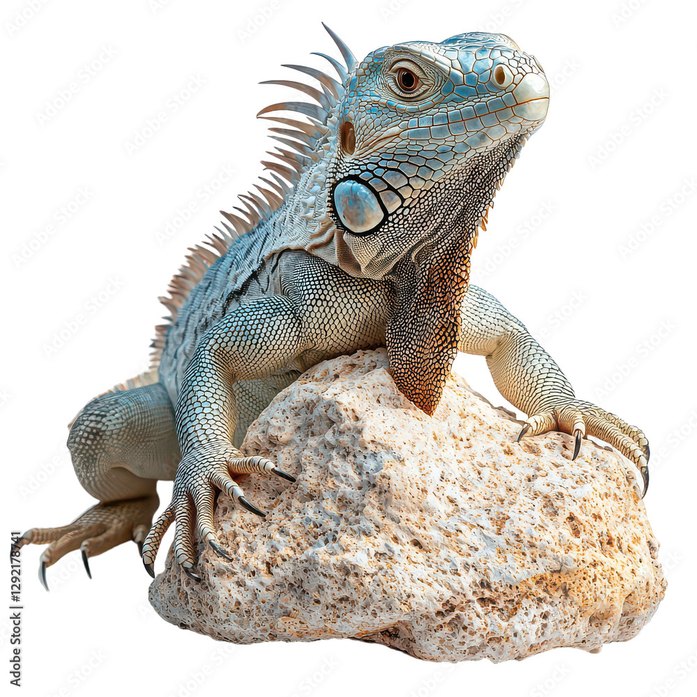 Obraz premium Iguana isolated on transparent png background