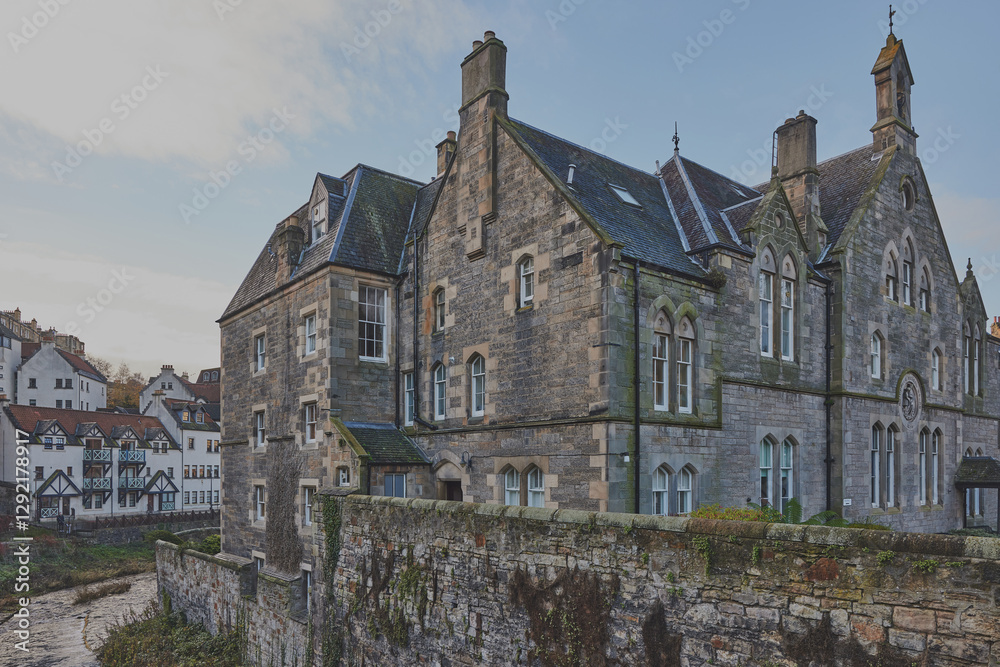 Dean Village in Edinburgh, Scotland, UK