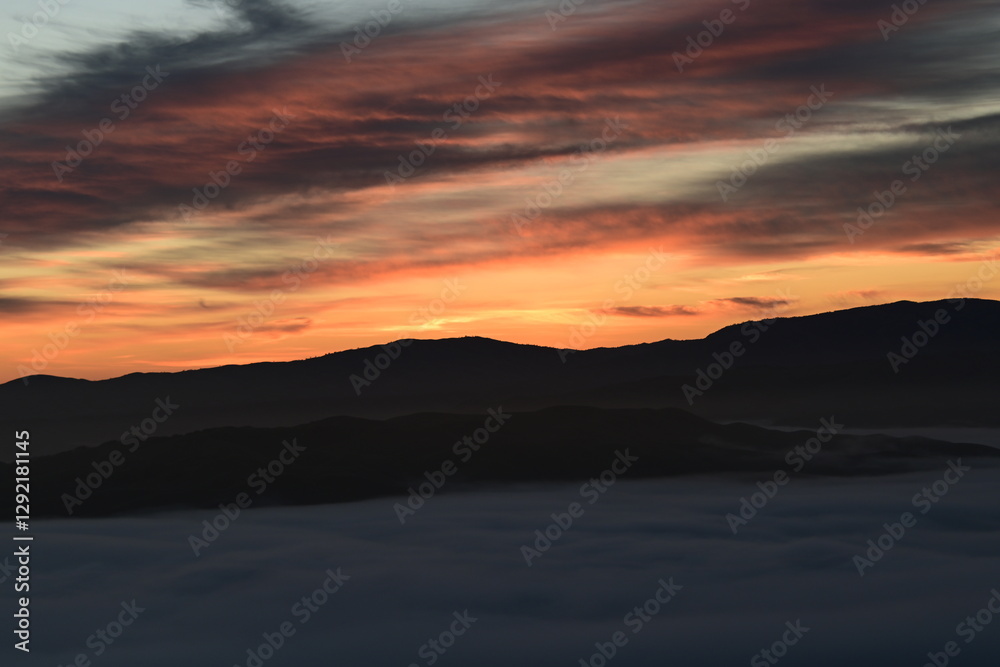 beautiful and colorful sunrise in the springtime beautiful and colorful sunrise in the springtime