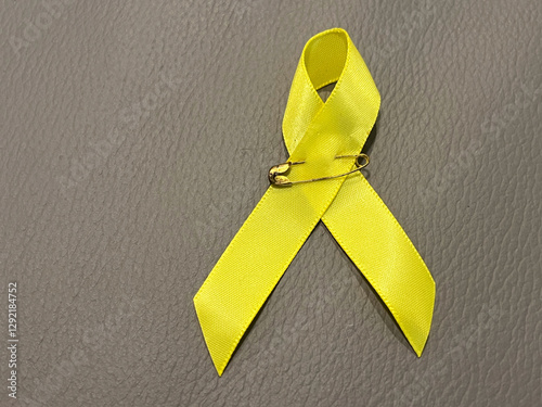 Yellow ribbon abstract background