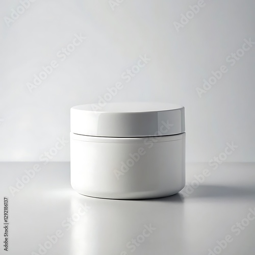 Wallpaper Mural White Cylindrical Container with Matching Lid on Flat Surface Torontodigital.ca