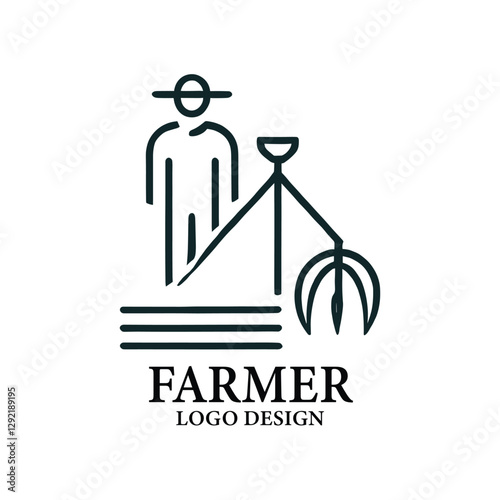 Farmer Vector Logo Design