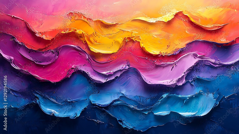 Acrylic painting with mesmerizing color transition photo images Acrylic painting with mesmerizing color transition photo images