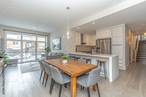 Wallpaper Mural Modern open concept kitchen/dining area Torontodigital.ca