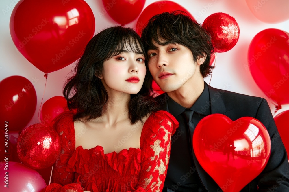 Sign of love and affection. Valentine's day, soulmatescouple: stunning dazzling, image of loving asian young lovers. Commercial commercial creative. Couple advertising. Relationship goals. Sign of love and affection. Valentine's day, soulmatescouple: stunning dazzling, image of loving asian young lovers. Commercial commercial creative. Couple advertising. Relationship goals.