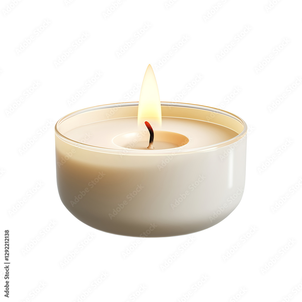 White Candle Isolated on Transparent Background White Candle Isolated on Transparent Background