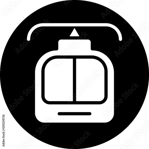 Cable car vector icon style