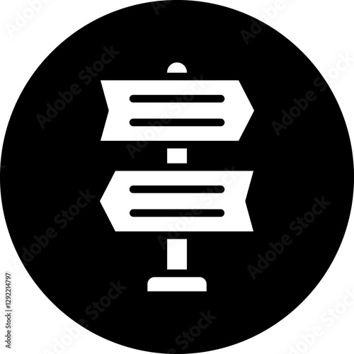Road sign vector icon style