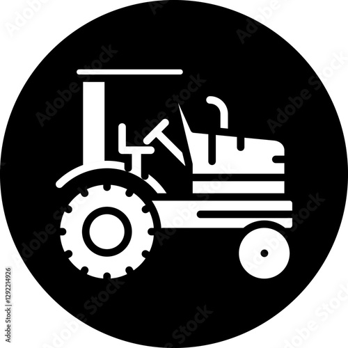 Tractor vector icon style