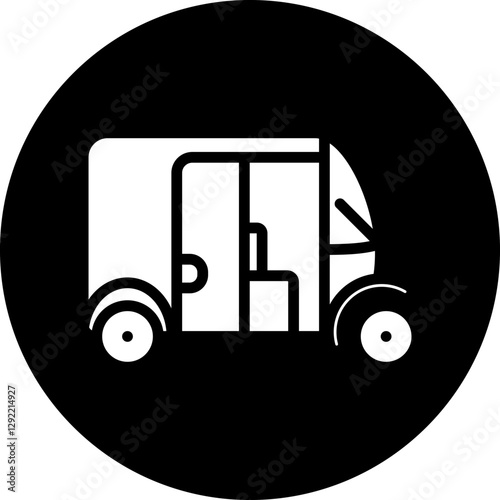 Rickshaw vector icon style