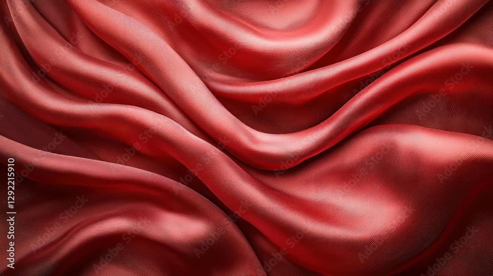 Crimson silk draped fabric texture close-up Crimson silk draped fabric texture close-up