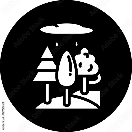 Rainforest vector icon style