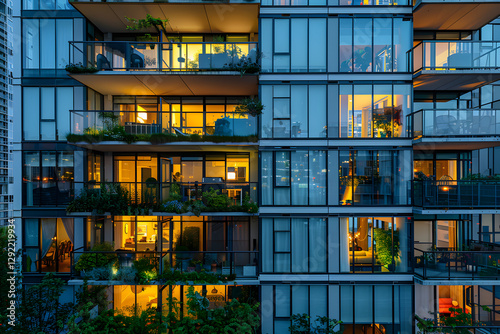 Elegant Urban Apartment Complex: A Sanctuary Amidst the Bustling City with Modern Amenities and Communal Spaces photo