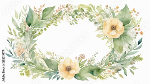 花のフレーム　AI画像　ジェネレーティブAI