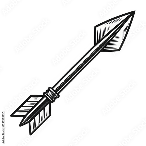 Black Sketch-Style Arrow, PNG Transparent Background: Perfect for Hand-Drawn Design, Directional Icons, Doodle Elements, Infographics, and Creative Illustrations.