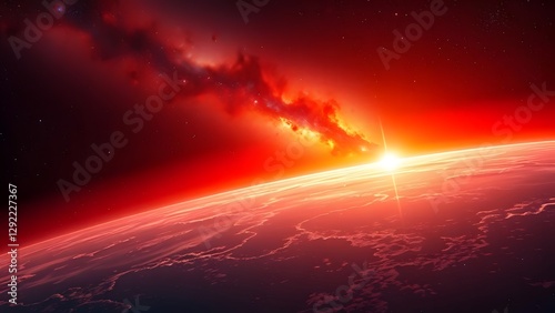 Etheric Eclipses Mesmerizing Galaxy in Cosmic Tapestry