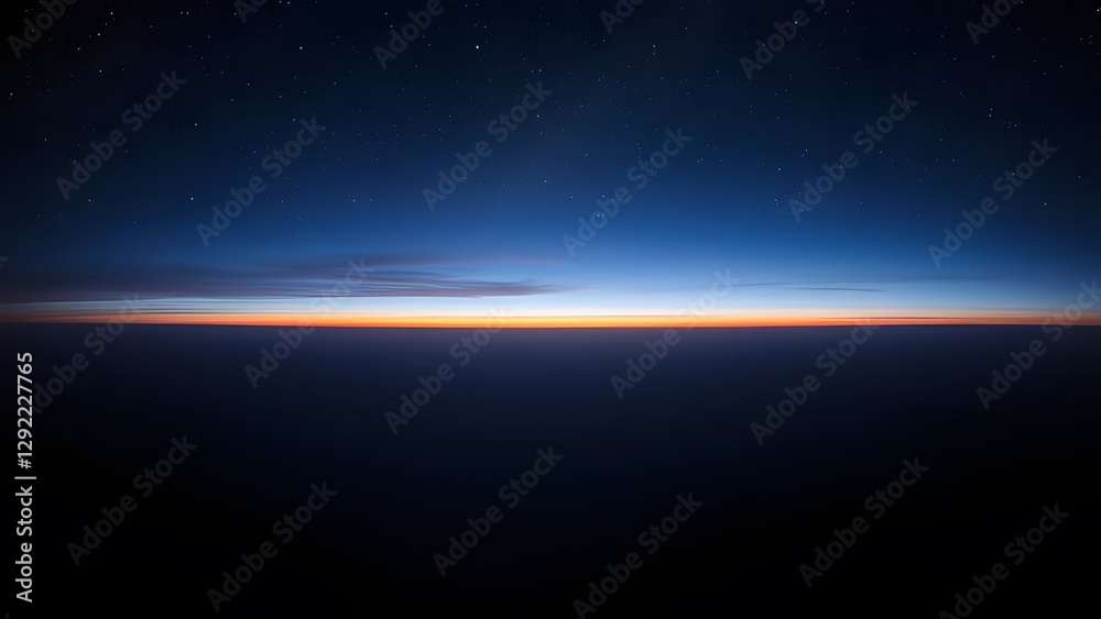 Obraz premium Infinite Depths Twilight Transition in Cosmic Panorama