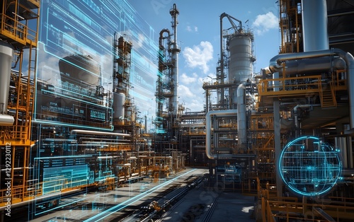 A modern industrial plant showcasing advanced technology and complex machinery. A blend of innovation and engineering, it's a symbol of progress in manufacturing and production.