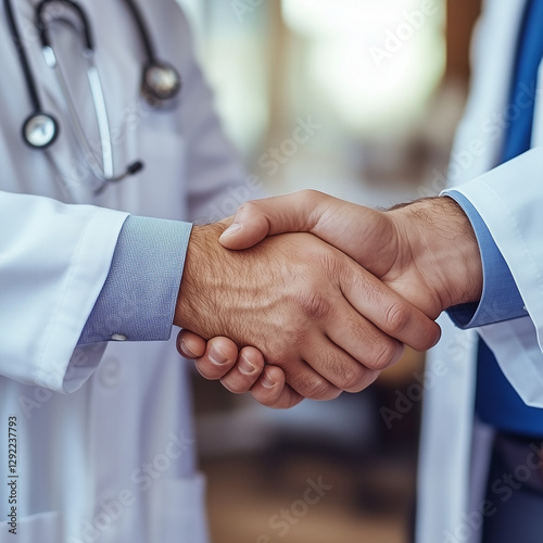 a man shaking hand with the doctor
