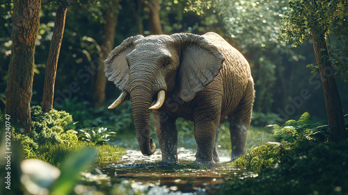 a calf alone in the forest