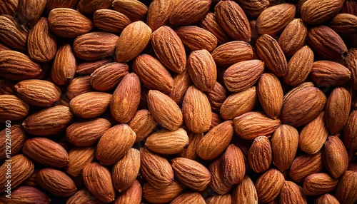 Creative Layout Made of Almond Nuts – Flat Lay, Food Concept, Almond Pattern Design