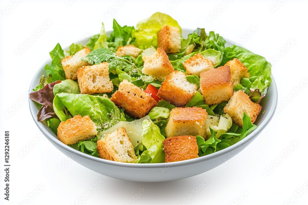 Caesar salad isolated on a white background Caesar salad isolated on a white background